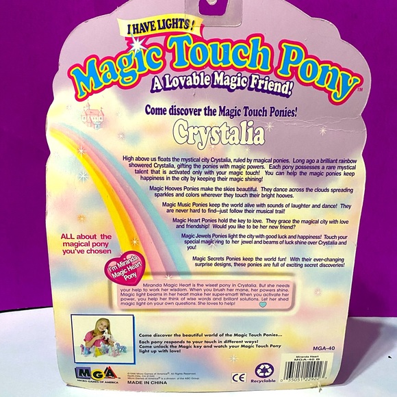 MAGIC TOUCH PONY VINTAGE 90s MAGIC HEART PONY MIRANDA HEARTS LIGHT UP & BLINK - Picture 16 of 16